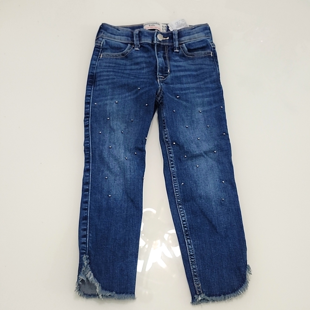 Abercrombie kids studded high rise ankle skinny jeans